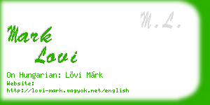mark lovi business card